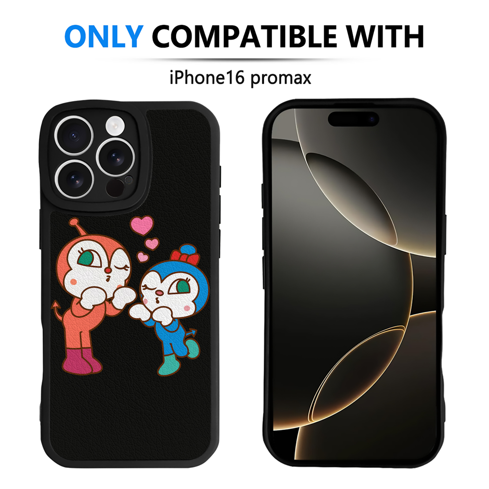 （画像用） アンパンマン Anpanman 【iPhone 16シリーズ対応】シリコンスマホケース（レザー調） 材質：シリコン